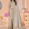 Adorning Grey Linen Trendy Saree