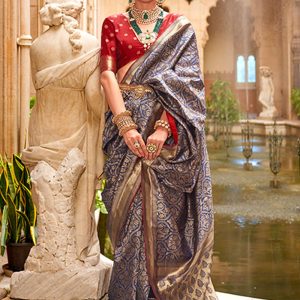 Banarasi Silk Contemporary Saree In Purple