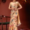 Beige Banarasi Silk Classic Sari with Zari Work for Women