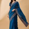 Blue Art Silk Stone Work Classic Saree for Women