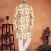 Brown Cotton Kurta Pyjama