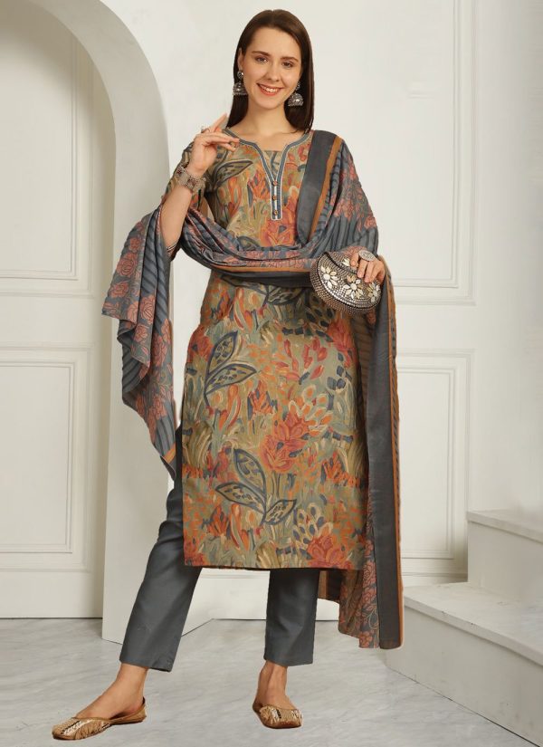 Cotton Readymade Salwar Suit In Multi Colour