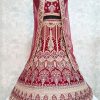Embroidered Work Velvet Lehenga Choli In Maroon