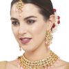 Gold Stone Work Necklace Set