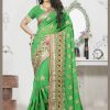 Green Ceremonial Designer Saree