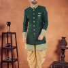 Green Silk Sherwani Mens Wear