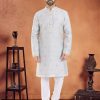 Grey Silk Kurta Pyjama