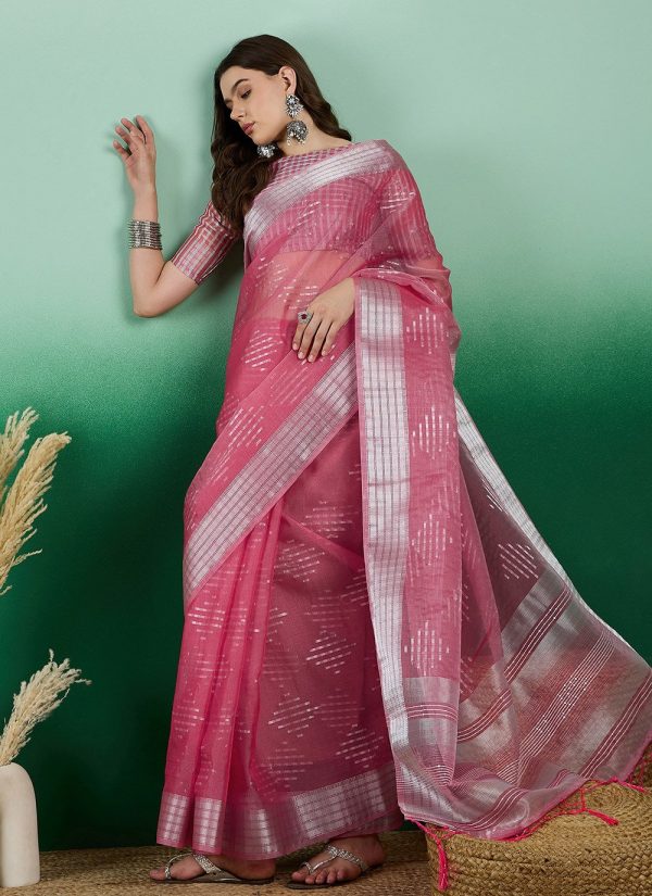 Khadi Classic Sari with Jacquard Work