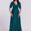 Lace Work Organza Designer Gown In Rama