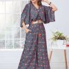 Multi Colour Silk Print Work Casual Kurti for Ceremonial