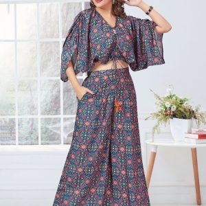 Multi Colour Silk Print Work Casual Kurti for Ceremonial