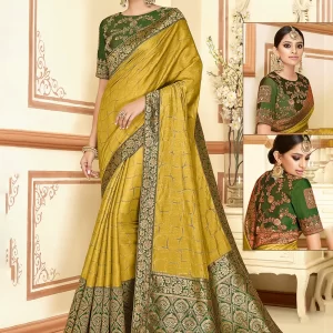 Mystic Sea Green Silk Trendy Saree