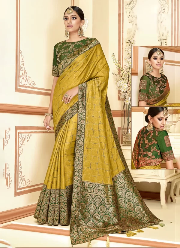 Mystic Sea Green Silk Trendy Saree