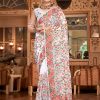 Net Embroidered Classic Saree in White
