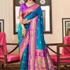 Paithni Trendy Saree In Blue