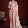 Pink Digital Print Work Crepe Silk Trendy Saree