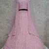 Pink Georgette Lehenga Choli