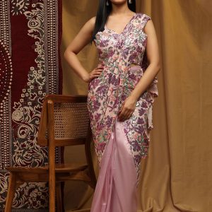 Pink Silk Trendy Saree