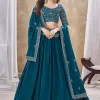 Plain Work Faux Georgette Lehenga Choli In Morpeach