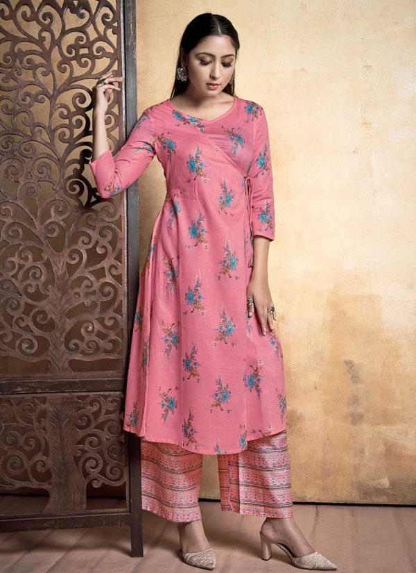 Printed Rayon Designer Kurti in Pink