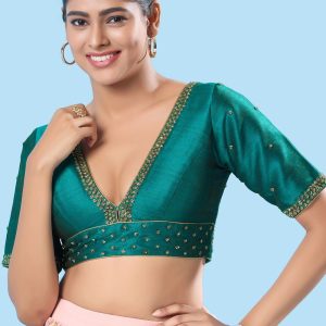 Rama Embroidered Work Silk Blouse