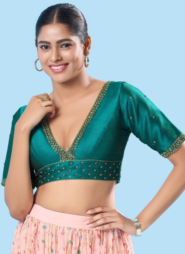 Rama Embroidered Work Silk Blouse