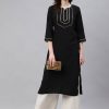 Rayon Plain Designer Kurti