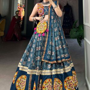 Rayon Readymade Lehenga Choli In Teal