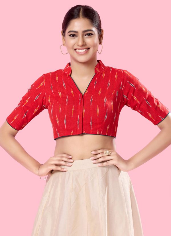 Red Cotton Blouse