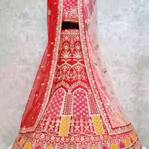 Red Silk Lehenga Choli