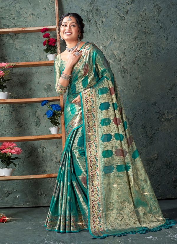 Sea Green Engagement Classic Designer Saree