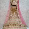 Sea Green Velvet Lehenga Choli with Embroidered Work