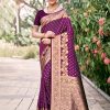Silk Classic Saree In Wine