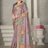 Tussar Silk Trendy Saree In Lavender