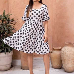 White Digital Print Work Rayon Party Wear Kurti