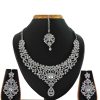 White Engagement Necklace Set