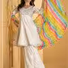 White Pure Silk Salwar Suit
