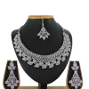 White Stone Work Necklace Set
