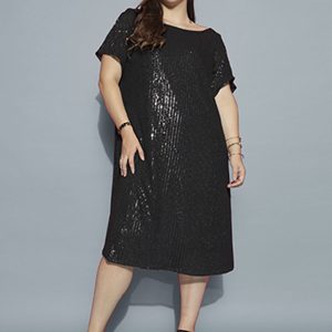 Winsome Black Lycra Designer Kurti with Sequins Work
