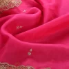 Hot Pink Zardozi Work Dupatta with Mughal Border couturecraze