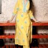GoSriKi Women's Cotton Blend Straight Hand Block Printed Kurta with Pant & Dupatta