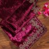 Add elegance with our Plum Velvet Dupatta, featuring exquisite hand-embroidered zardozi work. Perfect for weddings and festive occasions, this dupatta exudes timeless luxury.