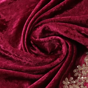 Add elegance with our Plum Velvet Dupatta, featuring exquisite hand-embroidered zardozi work. Perfect for weddings and festive occasions, this dupatta exudes timeless luxury.