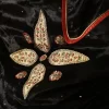 Exquisite Black Hand-Embroidered Zardozi Silk Velvet Doshala by CoutureCraze, featuring a contrast Chanderi tissue border. Perfect for adding elegance to your festive attire.