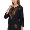 Designer Latest Hand Lucknowi Chikankari Embroidery Cotton Short Kurti for Women/Girls Kashmiri Embroidered Short Kurti Light Pink couturecraze's Latest Hand Lucknowi Chikankari Embroidery Cotton Short Kurti for Women/Girls