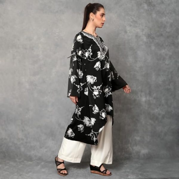 Women's Stylish One Piece Knee Length Dress for Ladies, Black Trendy Kurtas for Ladies, Round Neck, by couturecraze The Women's Stylish One-Piece Knee-Length Dress by CoutureCraze combines elegance with modern flair, offering a versatile choice for various occasions. This dress, designed with a round neck and knee-length cut, provides a chic yet comfortable fit that’s ideal for day or evening wear. The black color adds a classic touch, making it easy to accessorize and style for both formal and casual settings. For those who love traditional wear with a contemporary twist, the trendy black kurta style offers a balance of sophistication and simplicity. Its design works beautifully on its own or paired with accessories for an elevated look. Whether you’re attending a casual gathering or a more formal event, this one-piece dress adapts effortlessly to your style needs. With its timeless black shade and knee-length silhouette, this CoutureCraze dress is an essential addition to any wardrobe, promising both comfort and elegance in one stylish piece Thank you for choosing [couturecraze]! We’re delighted to be part of your style journey. Our handcrafted pieces will bring elegance to your wardrobe, and we’re excited for you to experience the beauty of traditional artistry. What’s Next? While we package your order, consider these ways to enhance your shopping experience with us: Browse Our Styling Guides: Discover expert tips for pairing your dupatta with various outfits for different occasions. Explore New Arrivals: Check out our latest collection of dupattas, sarees, and accessories to complete your look. Visit Our Blog for Style Inspiration: Gain insights into the rich heritage of handloom and embroidery while learning about our artisans' craft. Stay Connected To stay updated on our latest collections, styling tips, and special offers, follow us on Instagram and Facebook. Join our community and be inspired by beautiful traditional wear! Instagram: couture craze Facebook: couture craze YouTube: couture craze Thank you for your support! We look forward to seeing how you style your new dupatta! Questions or Assistance? Our customer support team is here for you! Feel free to contact us anytime with questions about your order or visit our Contact Us page for more information. Thank you for supporting traditional craftsmanship!