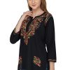Designer Latest Hand Lucknowi Chikankari Embroidery Cotton Short Kurti for Women/Girls Kashmiri Embroidered Short Kurti Light Pink couturecraze's Latest Hand Lucknowi Chikankari Embroidery Cotton Short Kurti for Women/Girls
