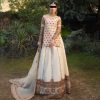 Full bridal look: CoutureCraze blush pink lehenga with heavy golden embroidery and dupatta