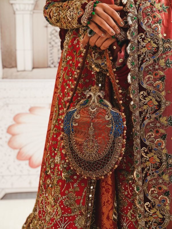 CoutureCraze red bridal lehenga with heavy gold embroidery, designer blouse, and embroidered dupatta