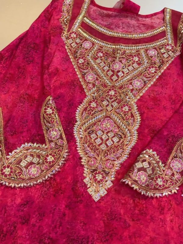 Red Embroidered Ethnic Dress for Women | Festive & Wedding Wear | India 2025 Collection - Image 2